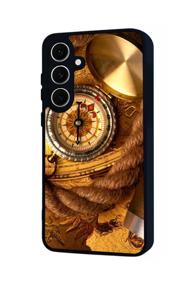 Samsung Galaxy A16 Uyumlu Pusula Tasarımlı Glossy Premium Kılıf
