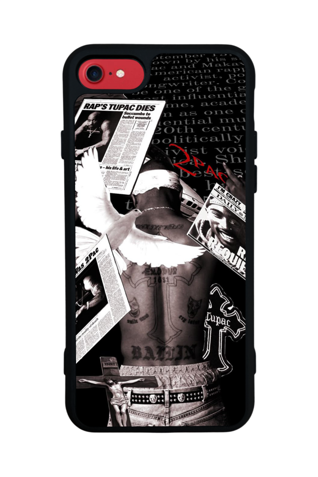 iPhone SE Uyumlu Tupac Tasarımlı Glossy Premium Kılıf