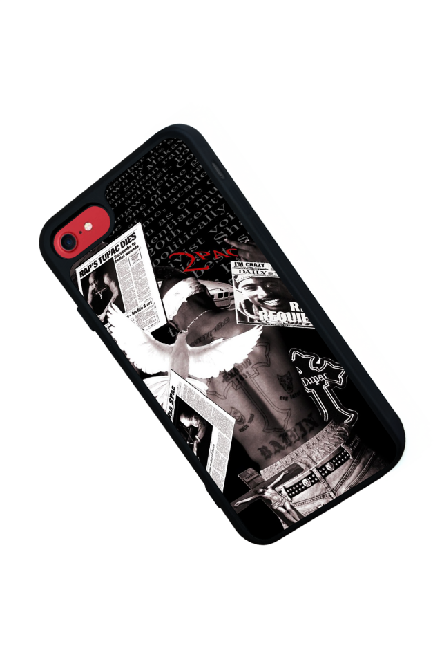 iPhone SE Uyumlu Tupac Tasarımlı Glossy Premium Kılıf