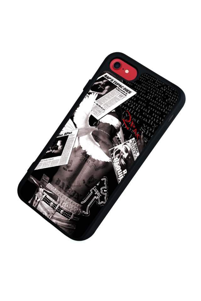 iPhone SE Uyumlu Tupac Tasarımlı Glossy Premium Kılıf