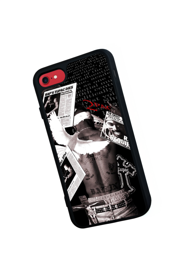 iPhone SE Uyumlu Tupac Tasarımlı Glossy Premium Kılıf