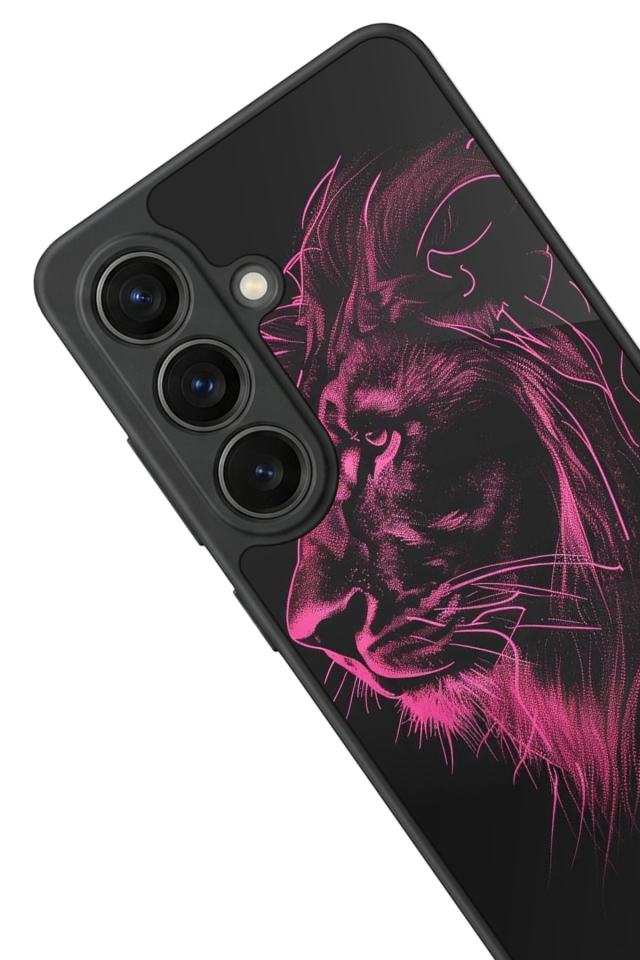 Samsung Galaxy S26 Uyumlu Aslan Tasarımlı Glossy Premium Kılıf