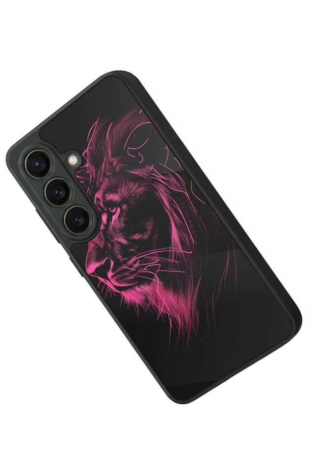 Samsung Galaxy S26 Uyumlu Aslan Tasarımlı Glossy Premium Kılıf