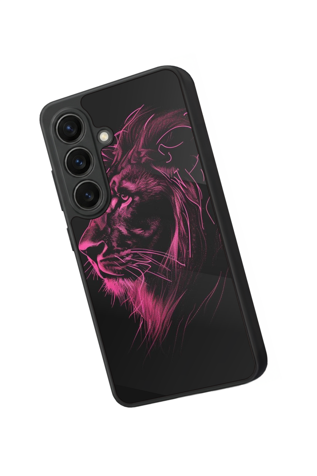 Samsung Galaxy S26 Uyumlu Aslan Tasarımlı Glossy Premium Kılıf