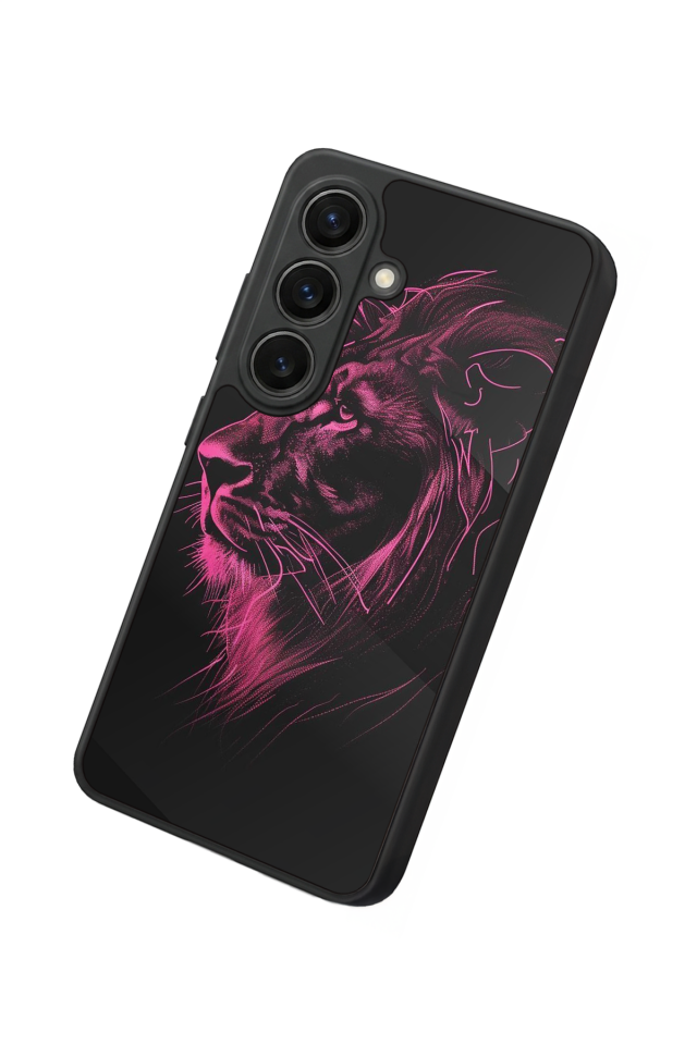 Samsung Galaxy S26 Uyumlu Aslan Tasarımlı Glossy Premium Kılıf