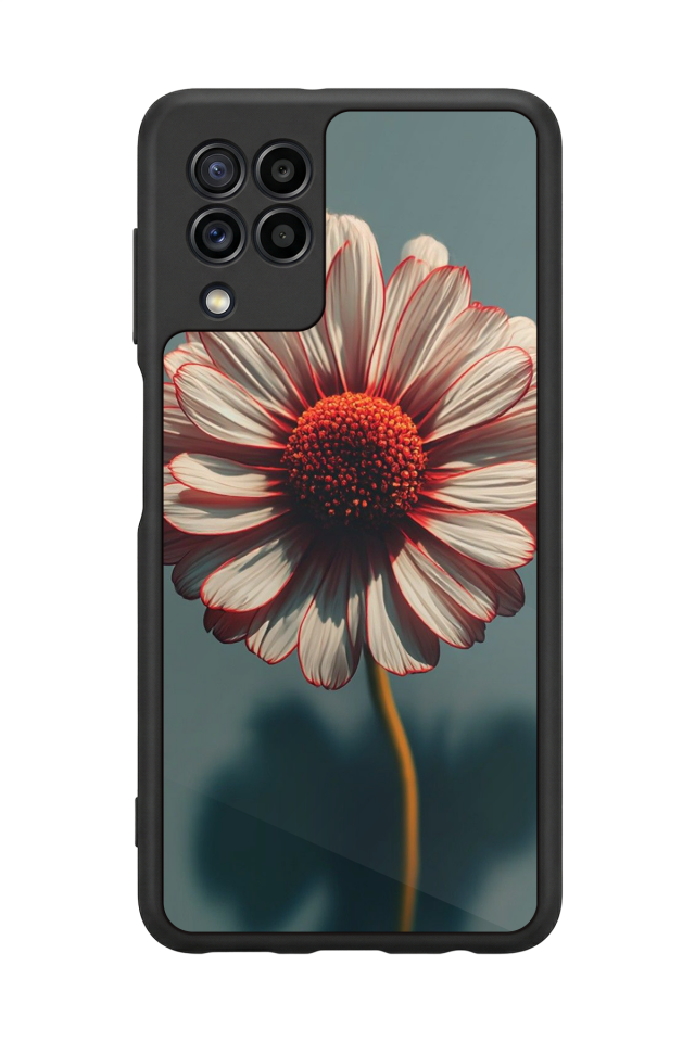 Samsung Galaxy M22 Uyumlu Cicek Tasarımlı Glossy Premium Kılıf