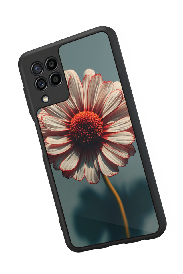 Samsung Galaxy M22 Uyumlu Cicek Tasarımlı Glossy Premium Kılıf