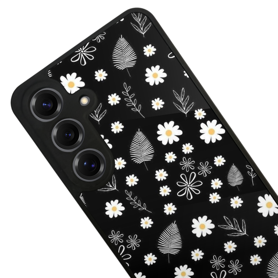Samsung Galaxy S25 Uyumlu Floral Tasarımlı Glossy Premium Kılıf