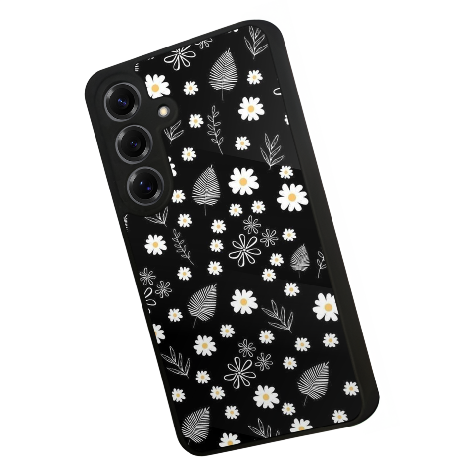 Samsung Galaxy S25 Uyumlu Floral Tasarımlı Glossy Premium Kılıf