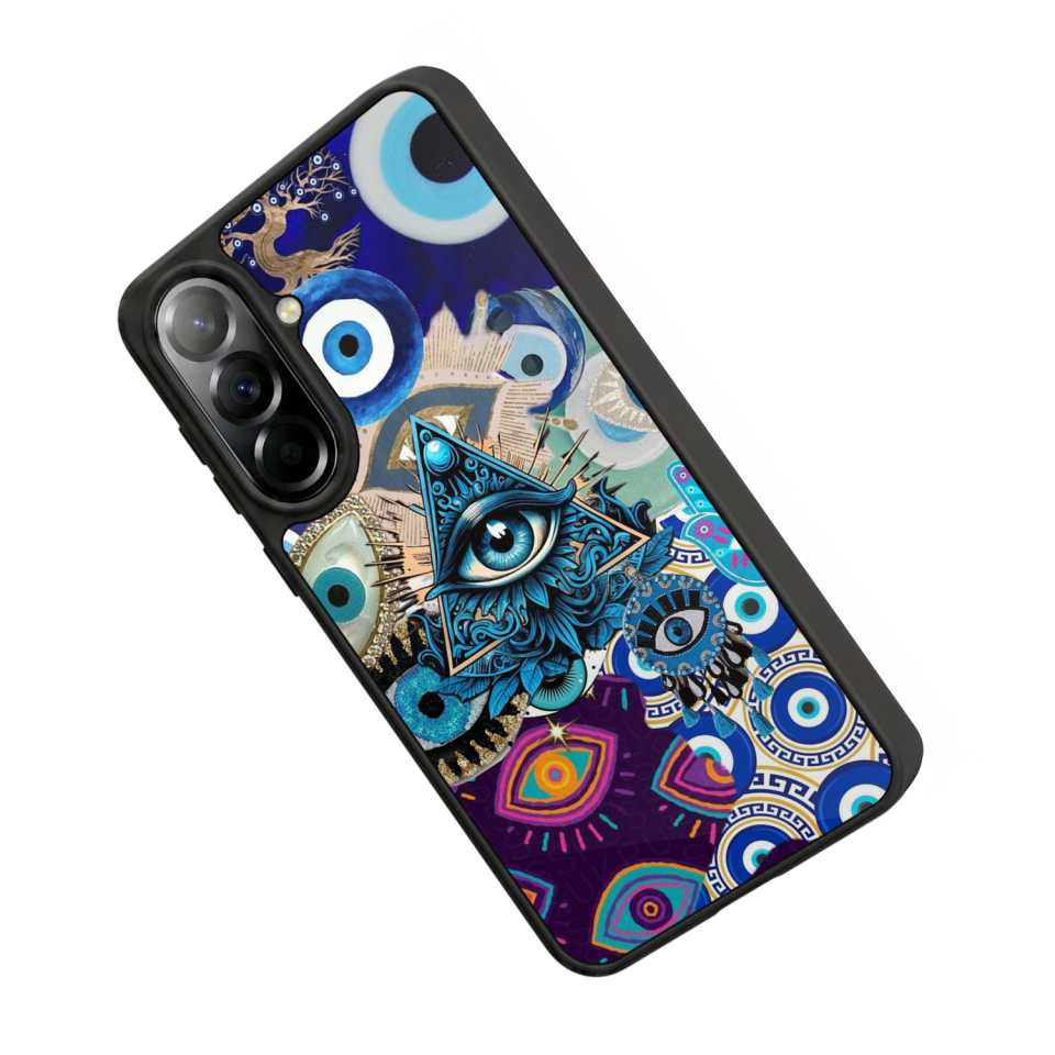 Samsung Galaxy A57 Uyumlu Göz Tasarımlı Glossy Premium Kılıf