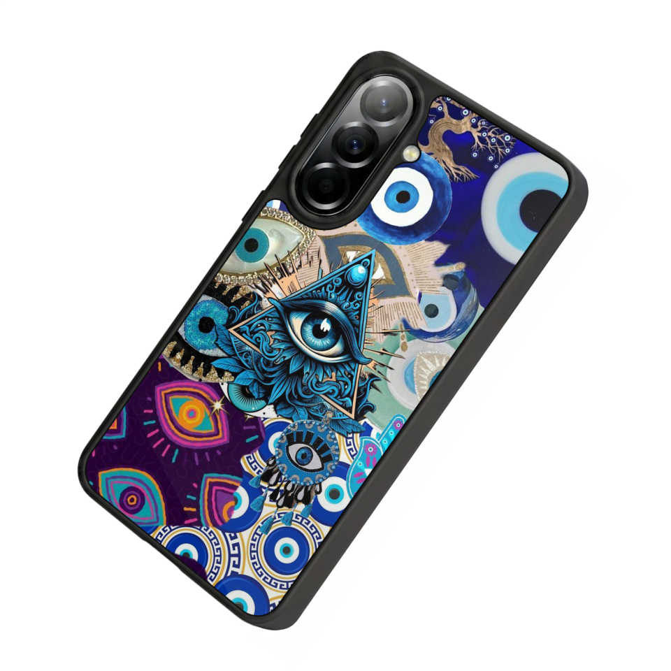 Samsung Galaxy A57 Uyumlu Göz Tasarımlı Glossy Premium Kılıf