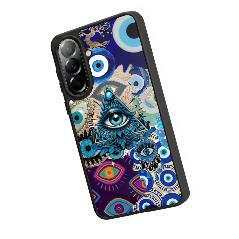 Samsung Galaxy A57 Uyumlu Göz Tasarımlı Glossy Premium Kılıf