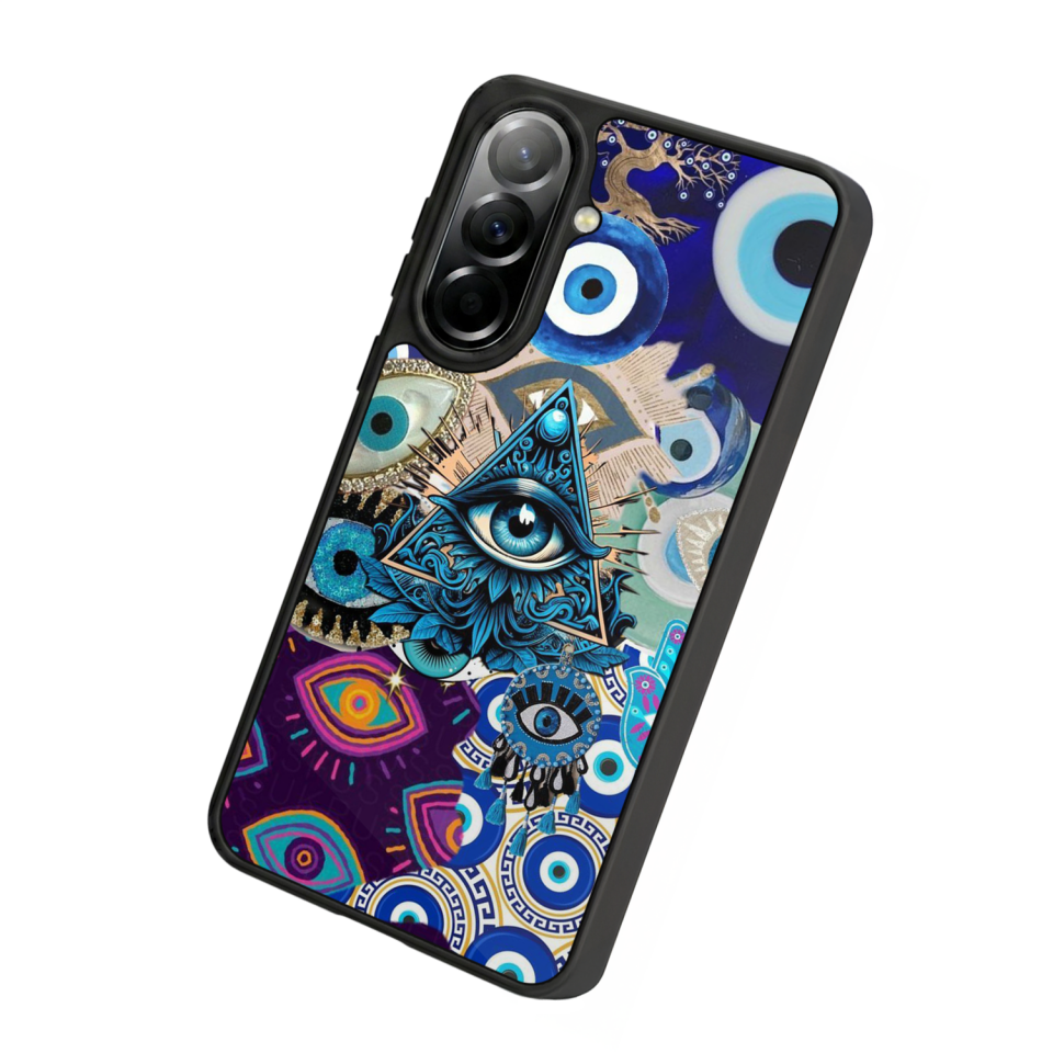 Samsung Galaxy A57 Uyumlu Göz Tasarımlı Glossy Premium Kılıf