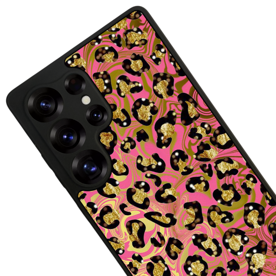 Samsung Galaxy S25 Ultra Uyumlu Hologram Leopar Tasarımlı Glossy Premium Kılıf