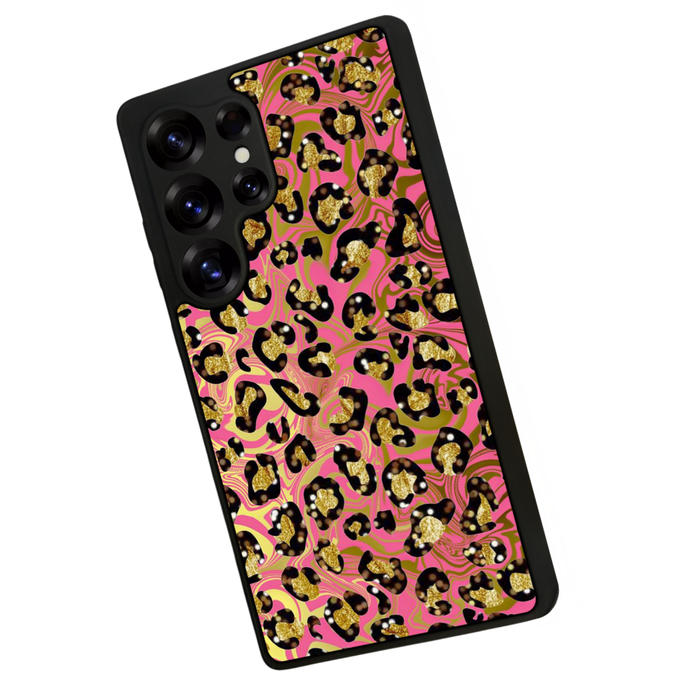 Samsung Galaxy S25 Ultra Uyumlu Hologram Leopar Tasarımlı Glossy Premium Kılıf