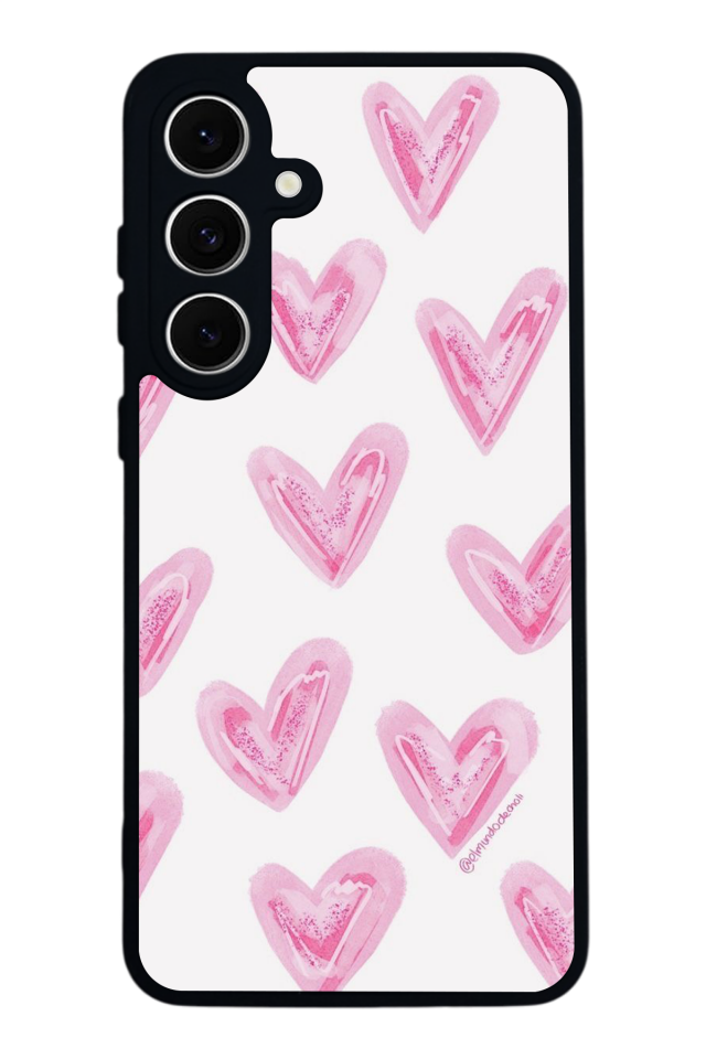 Samsung Galaxy S24 FE Uyumlu Kalp Love Tasarımlı Glossy Premium Kılıf