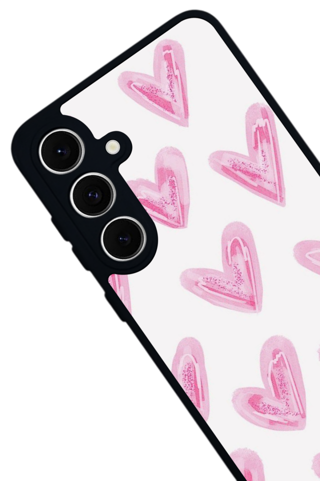 Samsung Galaxy S24 FE Uyumlu Kalp Love Tasarımlı Glossy Premium Kılıf