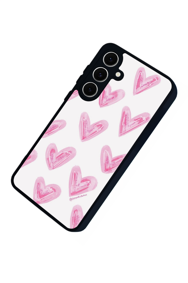 Samsung Galaxy S24 FE Uyumlu Kalp Love Tasarımlı Glossy Premium Kılıf