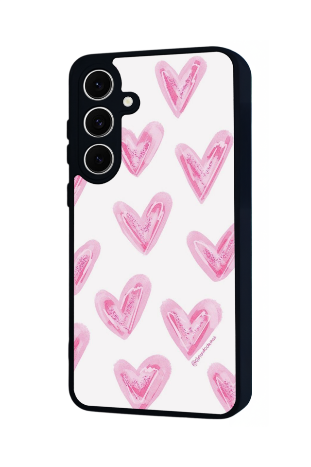 Samsung Galaxy S24 FE Uyumlu Kalp Love Tasarımlı Glossy Premium Kılıf