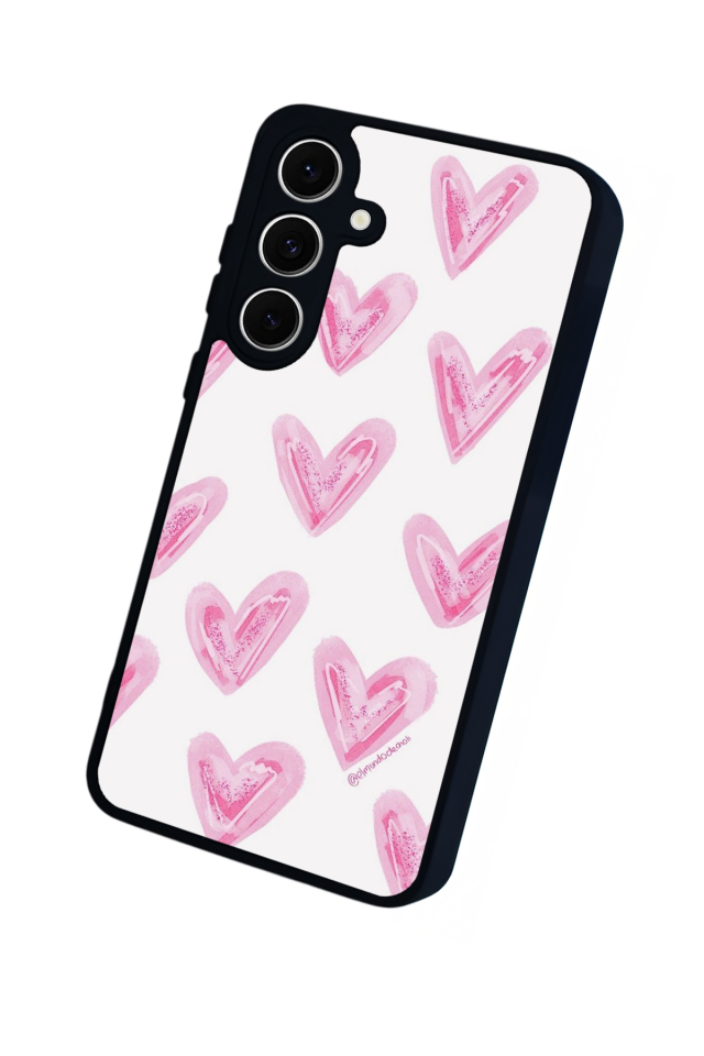 Samsung Galaxy S24 FE Uyumlu Kalp Love Tasarımlı Glossy Premium Kılıf