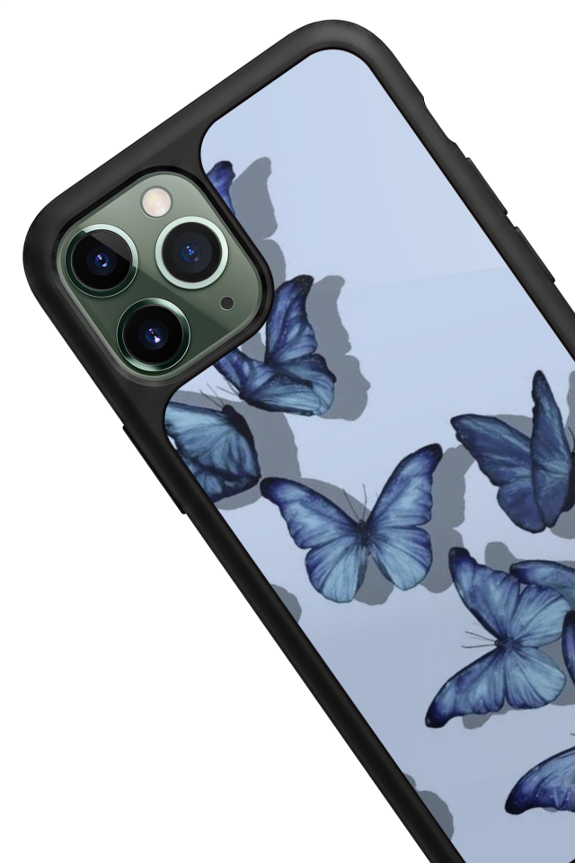 iPhone 11 Pro Max Uyumlu Kelebek Tasarımlı Glossy Premium Kılıf