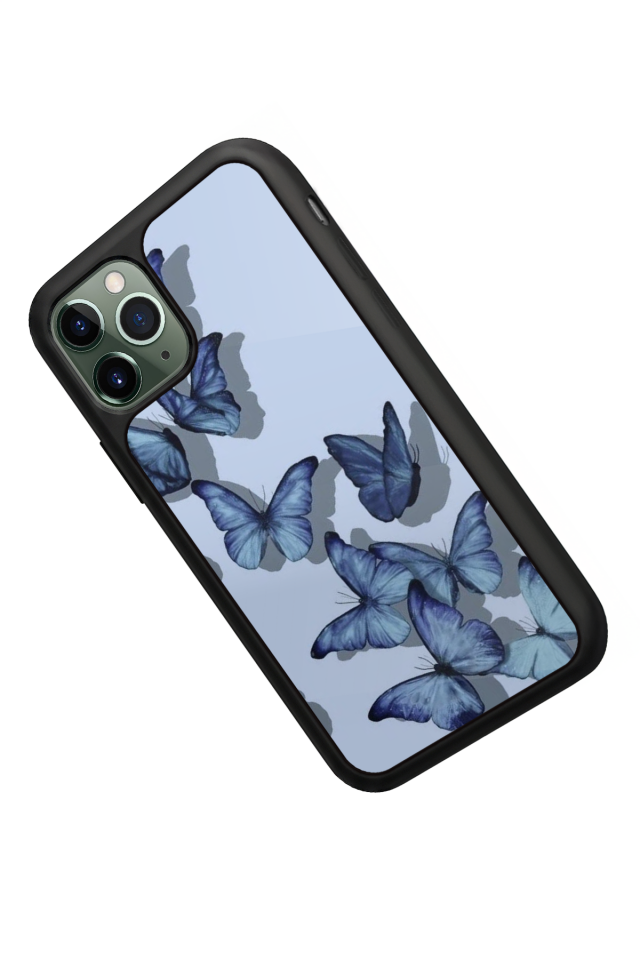 iPhone 11 Pro Max Uyumlu Kelebek Tasarımlı Glossy Premium Kılıf