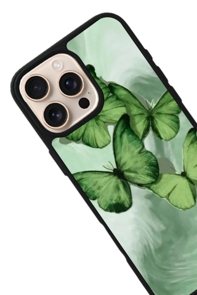 iPhone 14 Pro Uyumlu Kelebek Tasarımlı Glossy Premium Kılıf