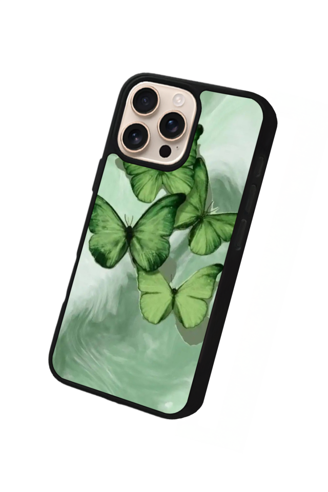 iPhone 14 Pro Uyumlu Kelebek Tasarımlı Glossy Premium Kılıf