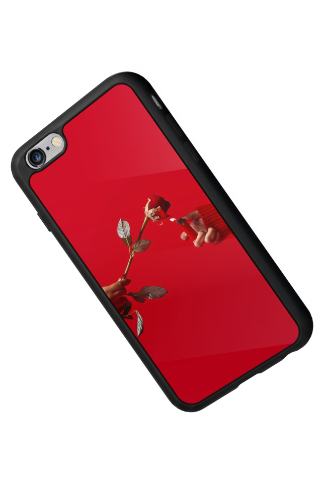 iPhone 6 Plus Uyumlu Kirmizi Tasarımlı Glossy Premium Kılıf