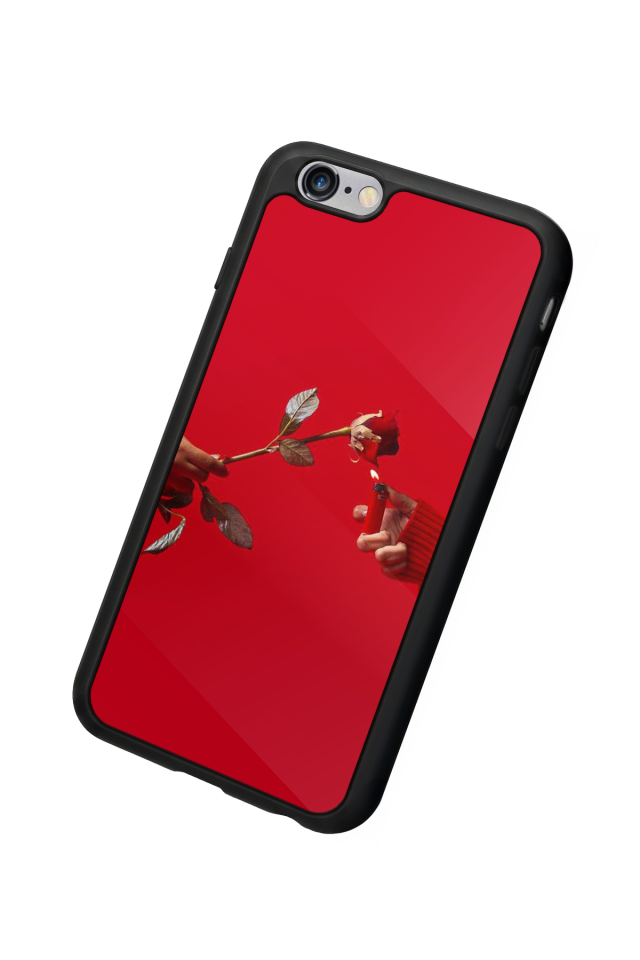 iPhone 6 Plus Uyumlu Kirmizi Tasarımlı Glossy Premium Kılıf