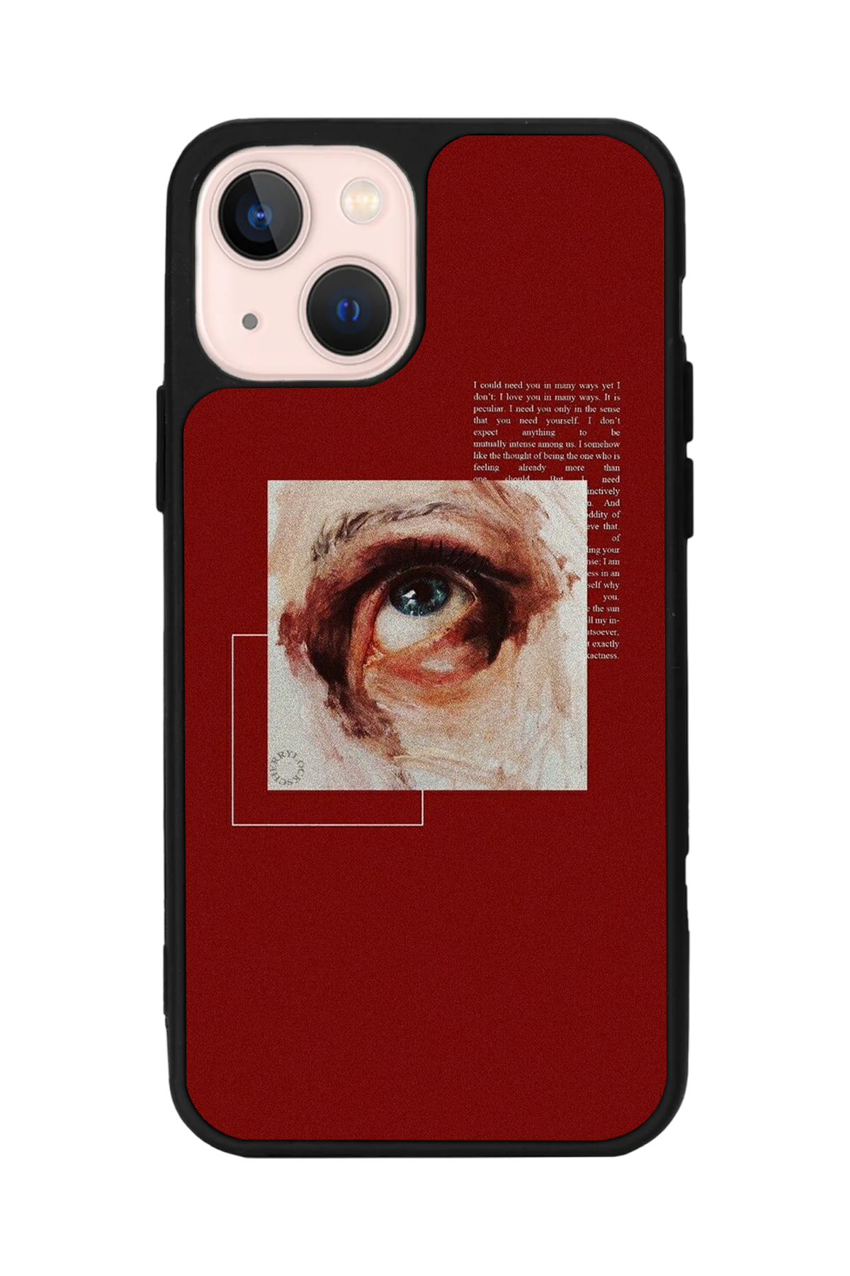 iPhone 13 Mini Uyumlu Kirmizi Tasarımlı Glossy Premium Kılıf