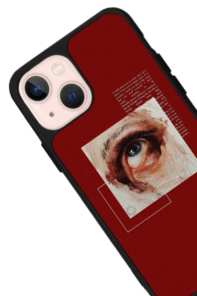 iPhone 13 Mini Uyumlu Kirmizi Tasarımlı Glossy Premium Kılıf