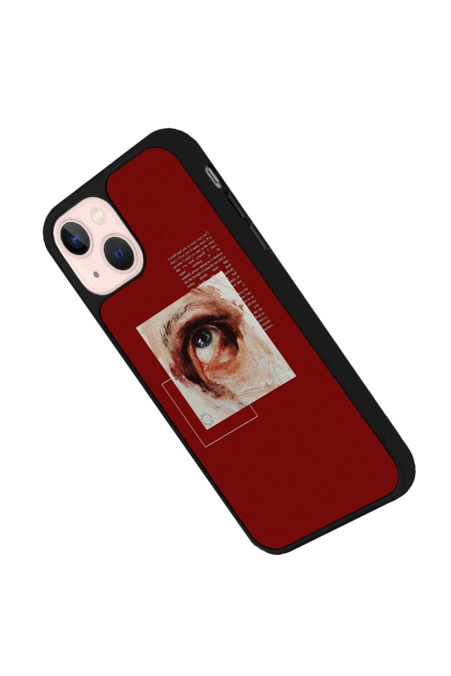 iPhone 13 Mini Uyumlu Kirmizi Tasarımlı Glossy Premium Kılıf