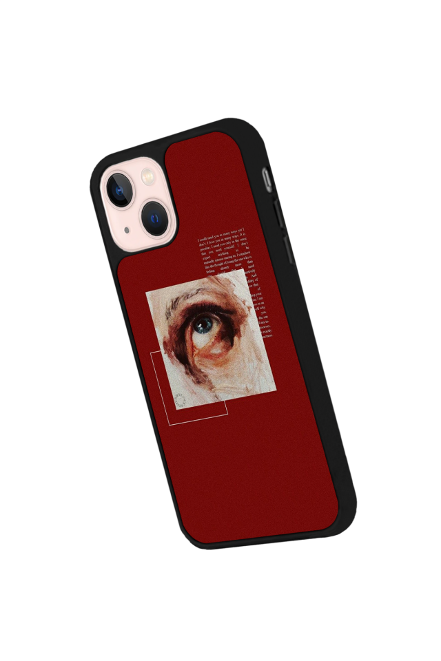 iPhone 13 Mini Uyumlu Kirmizi Tasarımlı Glossy Premium Kılıf