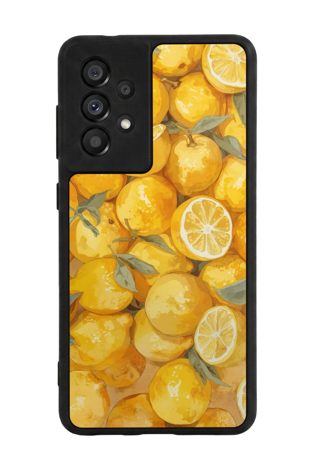 Samsung Galaxy A73 Uyumlu Limon Tasarımlı Glossy Premium Kılıf