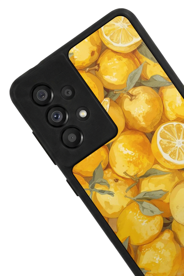 Samsung Galaxy A73 Uyumlu Limon Tasarımlı Glossy Premium Kılıf