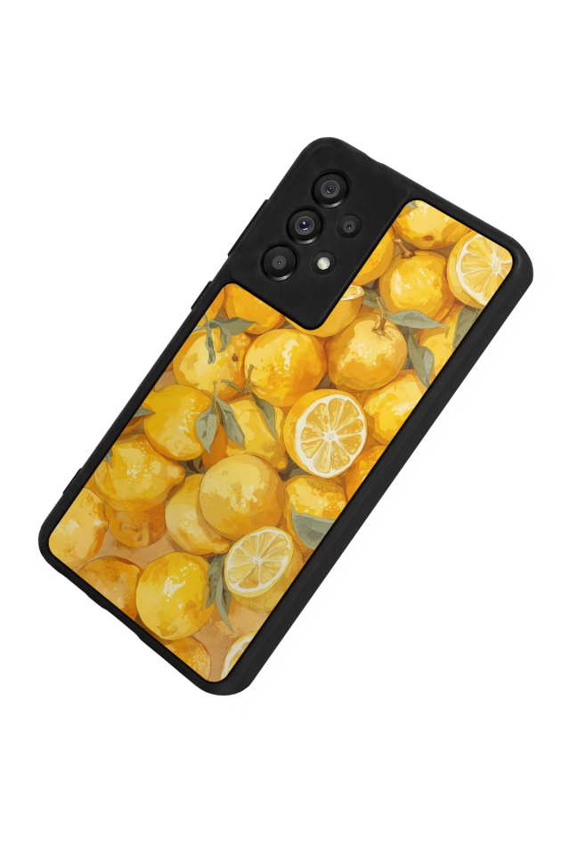 Samsung Galaxy A73 Uyumlu Limon Tasarımlı Glossy Premium Kılıf