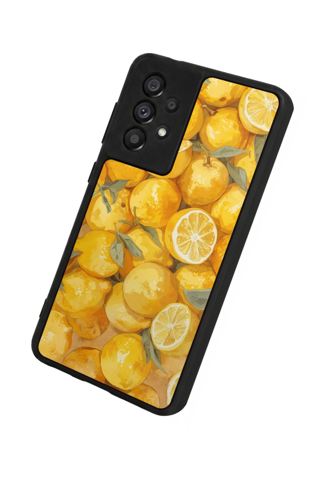 Samsung Galaxy A73 Uyumlu Limon Tasarımlı Glossy Premium Kılıf