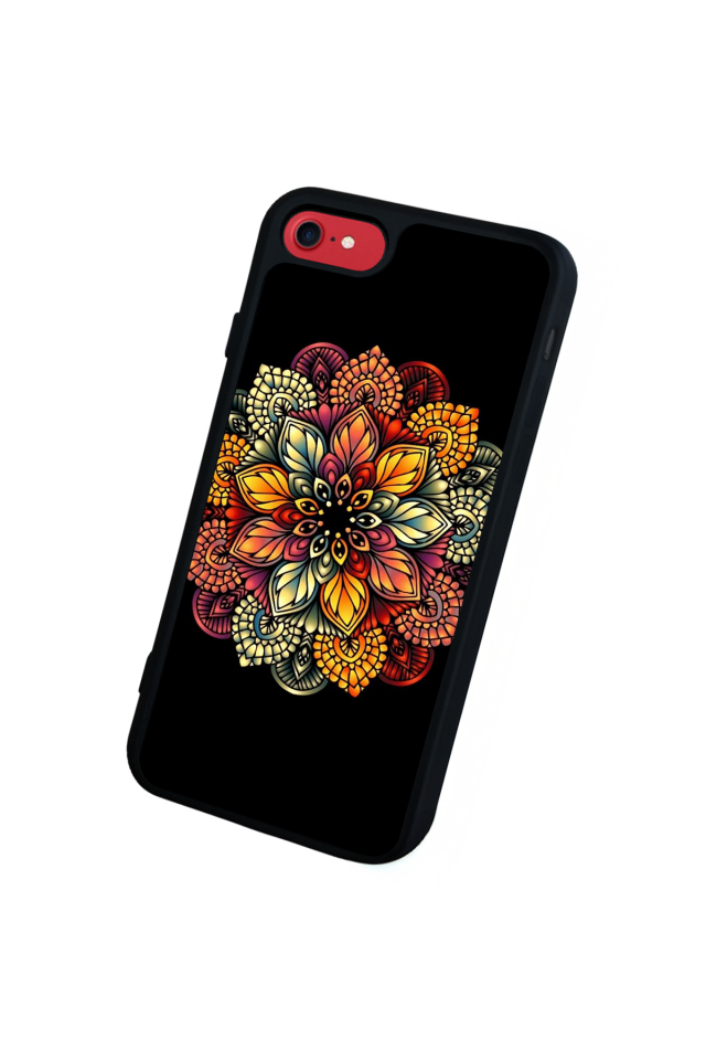 iPhone 8 Uyumlu Mandala Tasarımlı Glossy Premium Kılıf