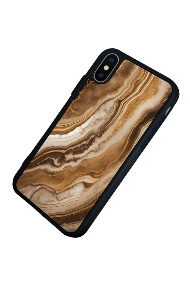 iPhone XS Max Uyumlu Mermer Marble Tasarımlı Glossy Premium Kılıf