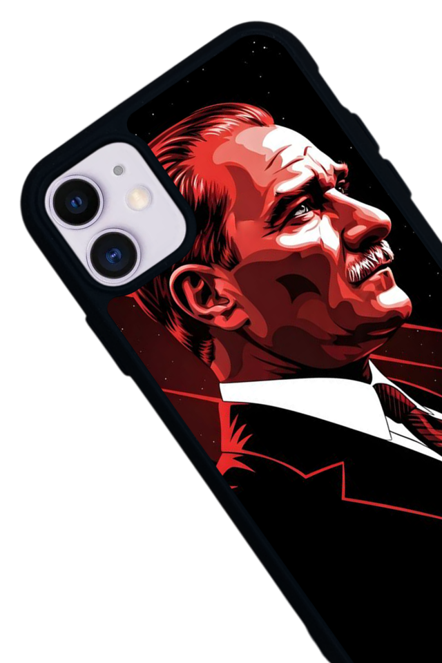 iPhone 11 Uyumlu Mustafa Kemal Ataturk Tasarımlı Glossy Premium Kılıf