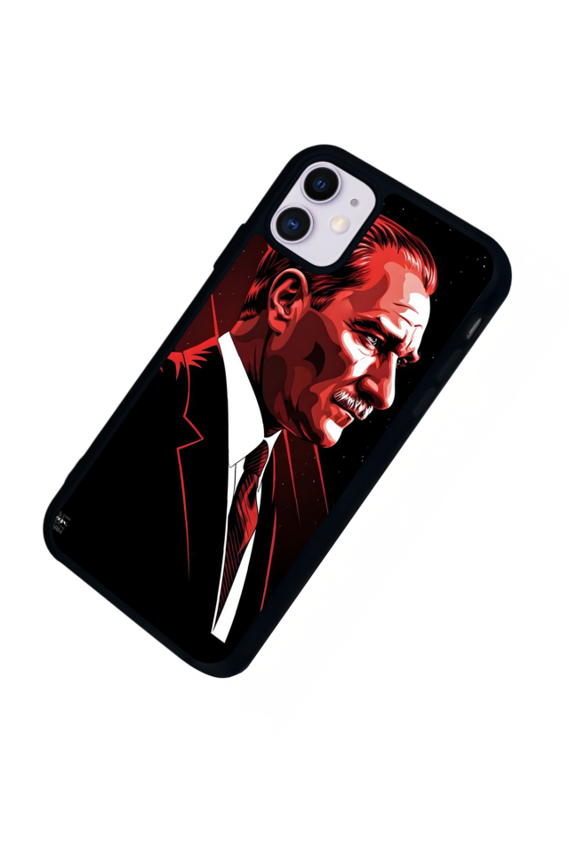 iPhone 11 Uyumlu Mustafa Kemal Ataturk Tasarımlı Glossy Premium Kılıf