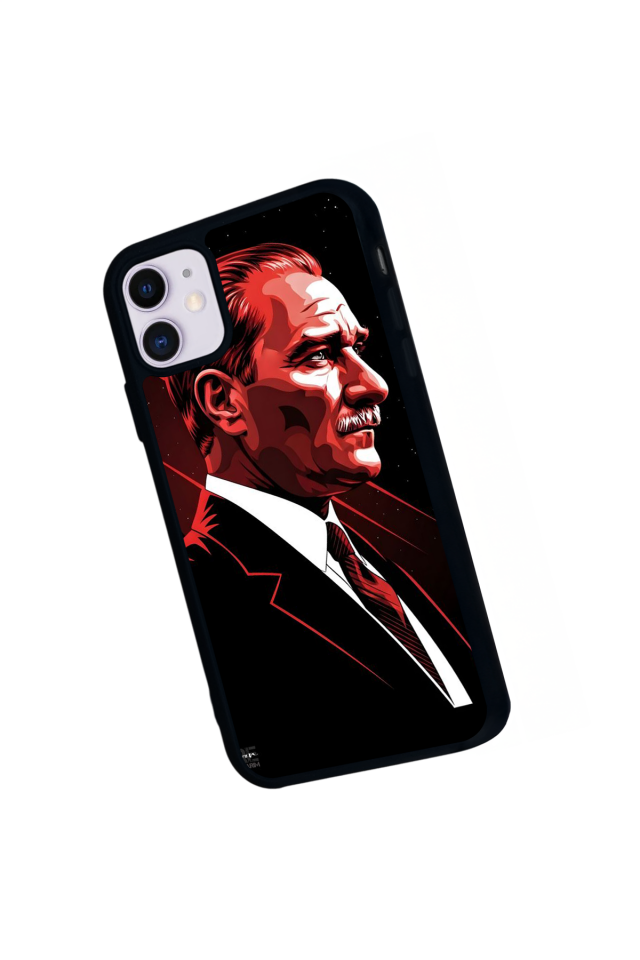 iPhone 11 Uyumlu Mustafa Kemal Ataturk Tasarımlı Glossy Premium Kılıf