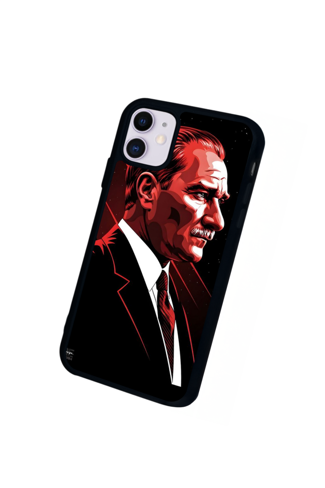iPhone 11 Uyumlu Mustafa Kemal Ataturk Tasarımlı Glossy Premium Kılıf