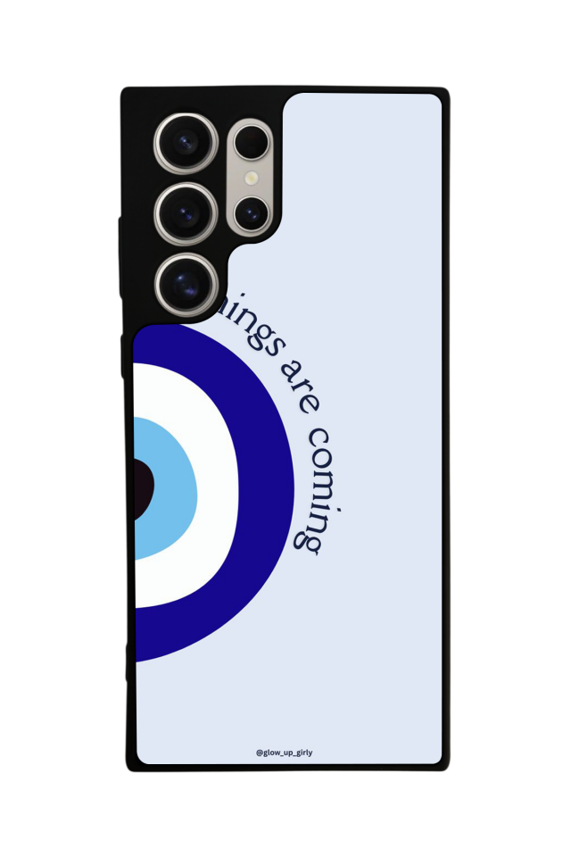 Samsung Galaxy S24 Ultra Uyumlu Nazar Tasarımlı Glossy Premium Kılıf