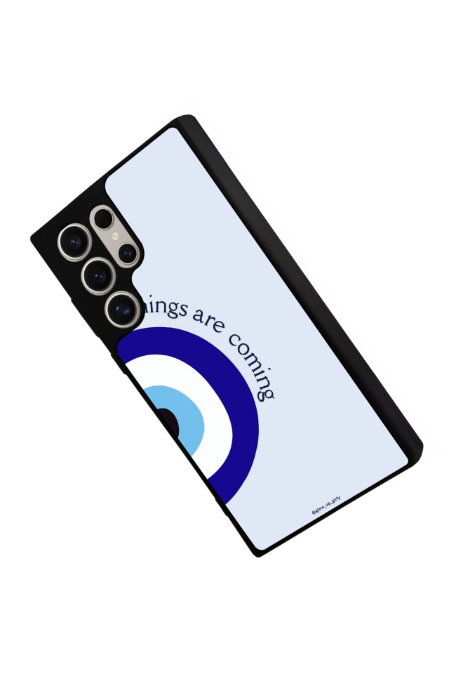 Samsung Galaxy S24 Ultra Uyumlu Nazar Tasarımlı Glossy Premium Kılıf