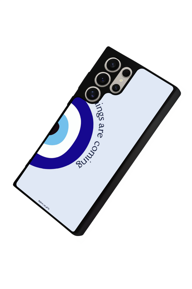 Samsung Galaxy S24 Ultra Uyumlu Nazar Tasarımlı Glossy Premium Kılıf
