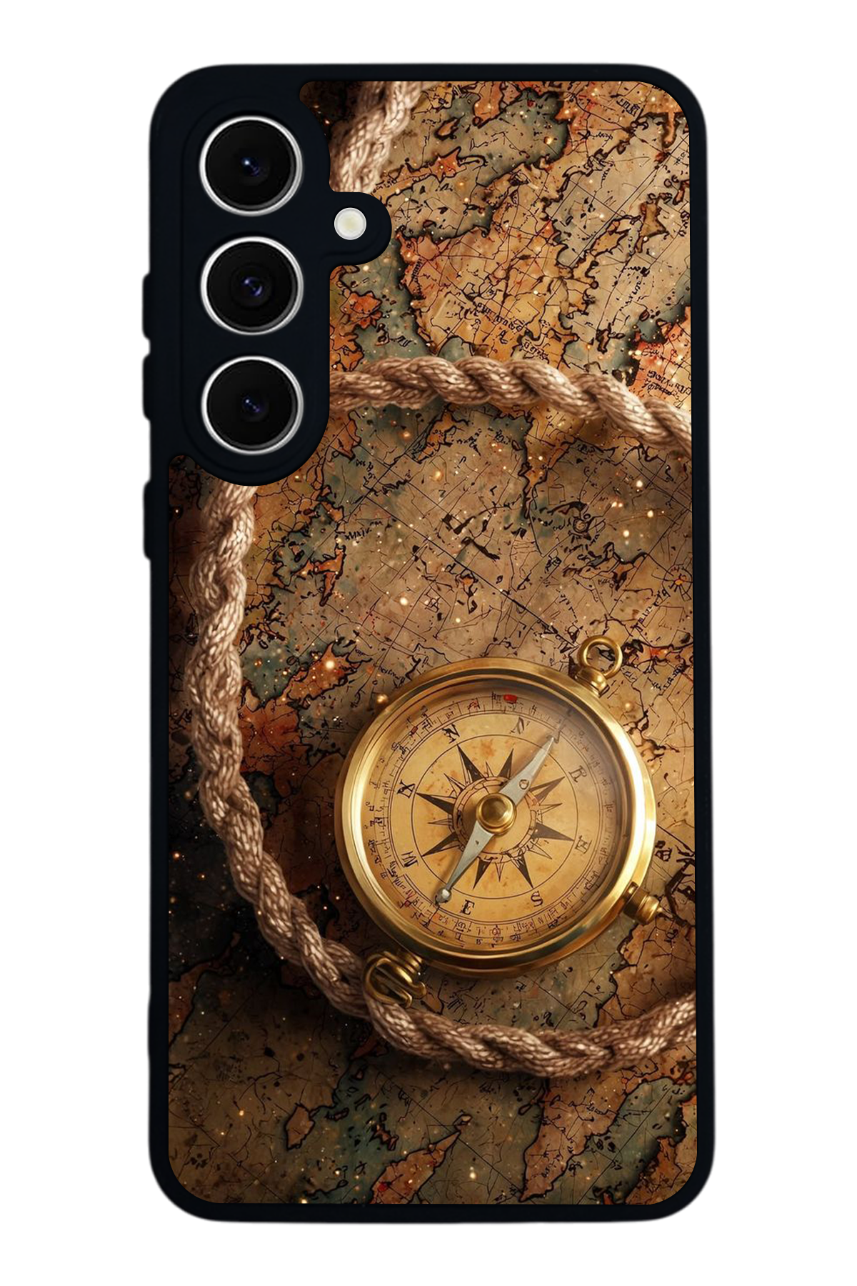 Samsung Galaxy A16 Uyumlu Pusula Tasarımlı Glossy Premium Kılıf