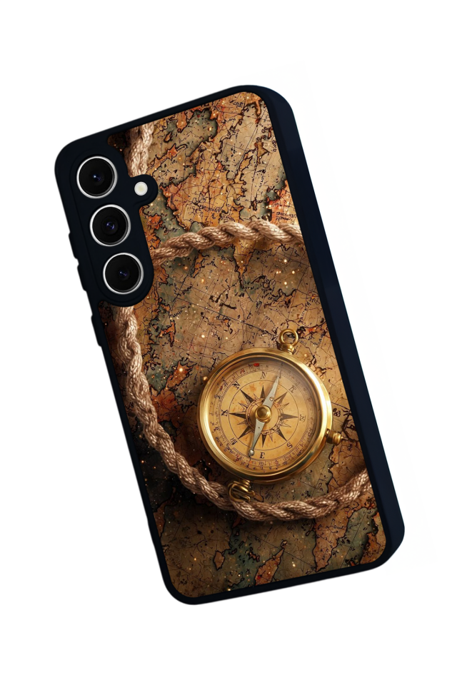 Samsung Galaxy A16 Uyumlu Pusula Tasarımlı Glossy Premium Kılıf