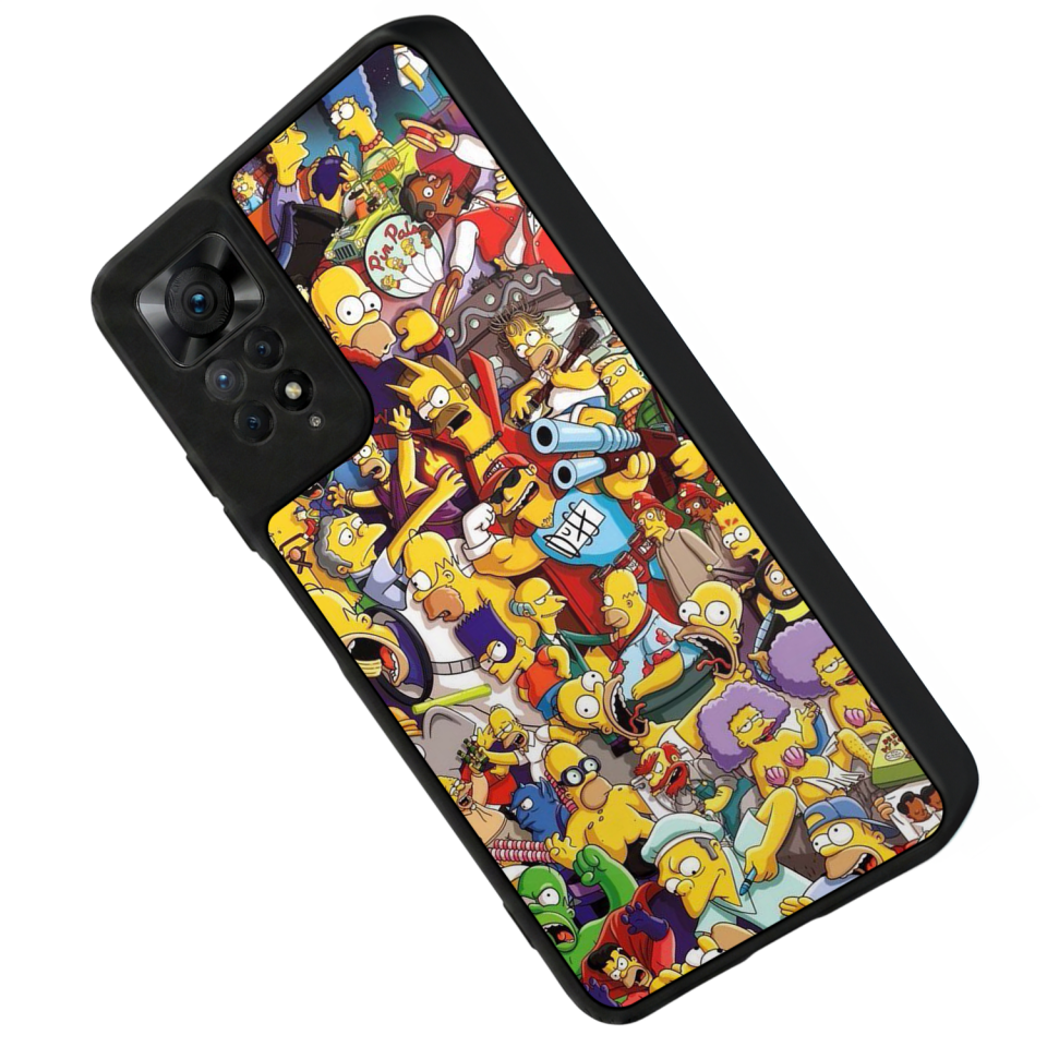 Xiaomi Redmi Note 11 Pro Uyumlu The Simpsons Tasarımlı Glossy Premium Kılıf